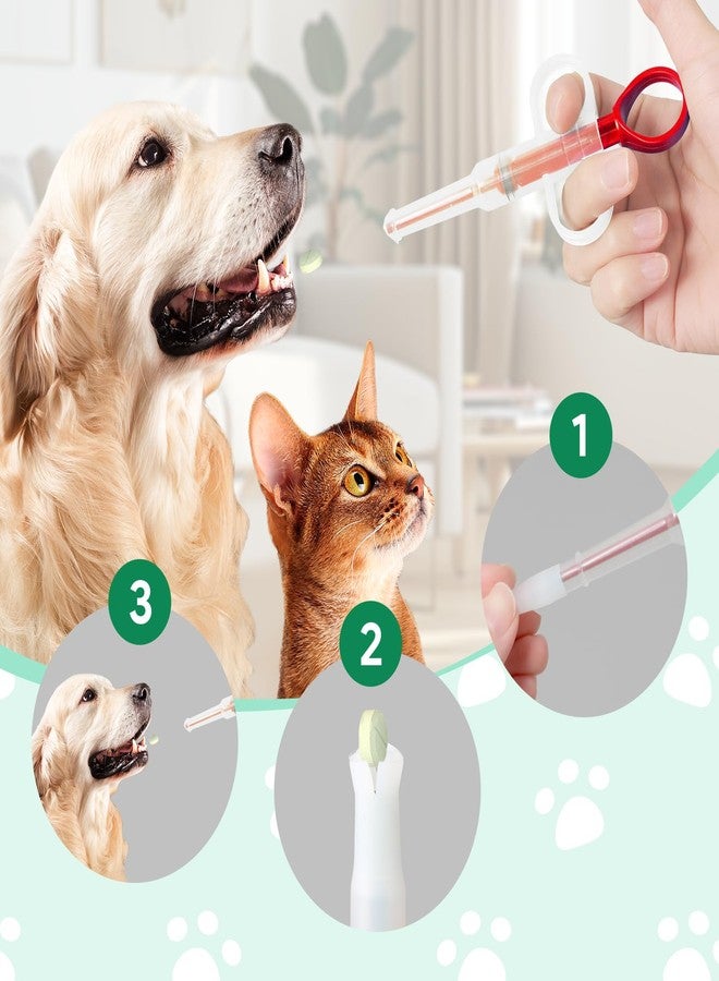 Hoohnnaa 7 Pack Cat Pill Shooter, Pill Cutter and Crusher for Pets, Tablet & Liquid Soft Tip Pill Pusher for Cats, Pet Popper for Cats Dogs, Pet Medicine Feeder, Kitten Puppy Bottle Feeding Kit (Set C) - Image 4